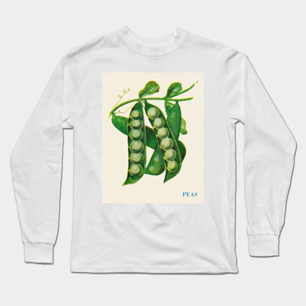 Illustration of Peas (1915) Long Sleeve T-Shirt by WAITE-SMITH VINTAGE ART